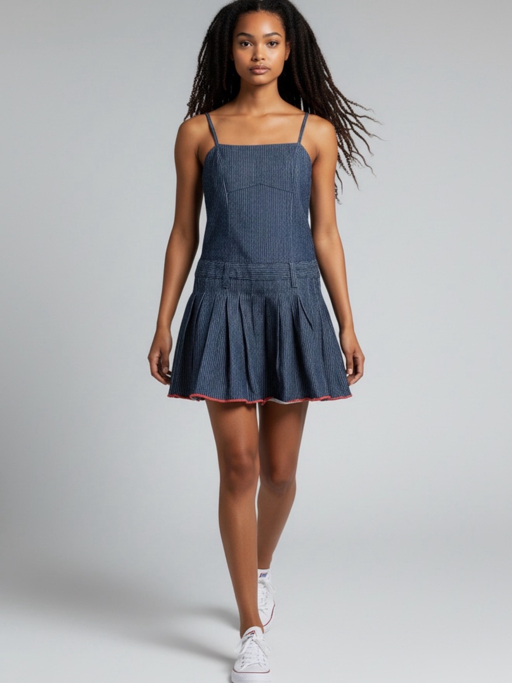 Pilcro Skort/dress size 6 pinstripe denim
